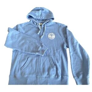 Blue 84 Women’s Med Hoodie Naples Florida Palm Tree Sweatshirt BLUE Zip Pockets